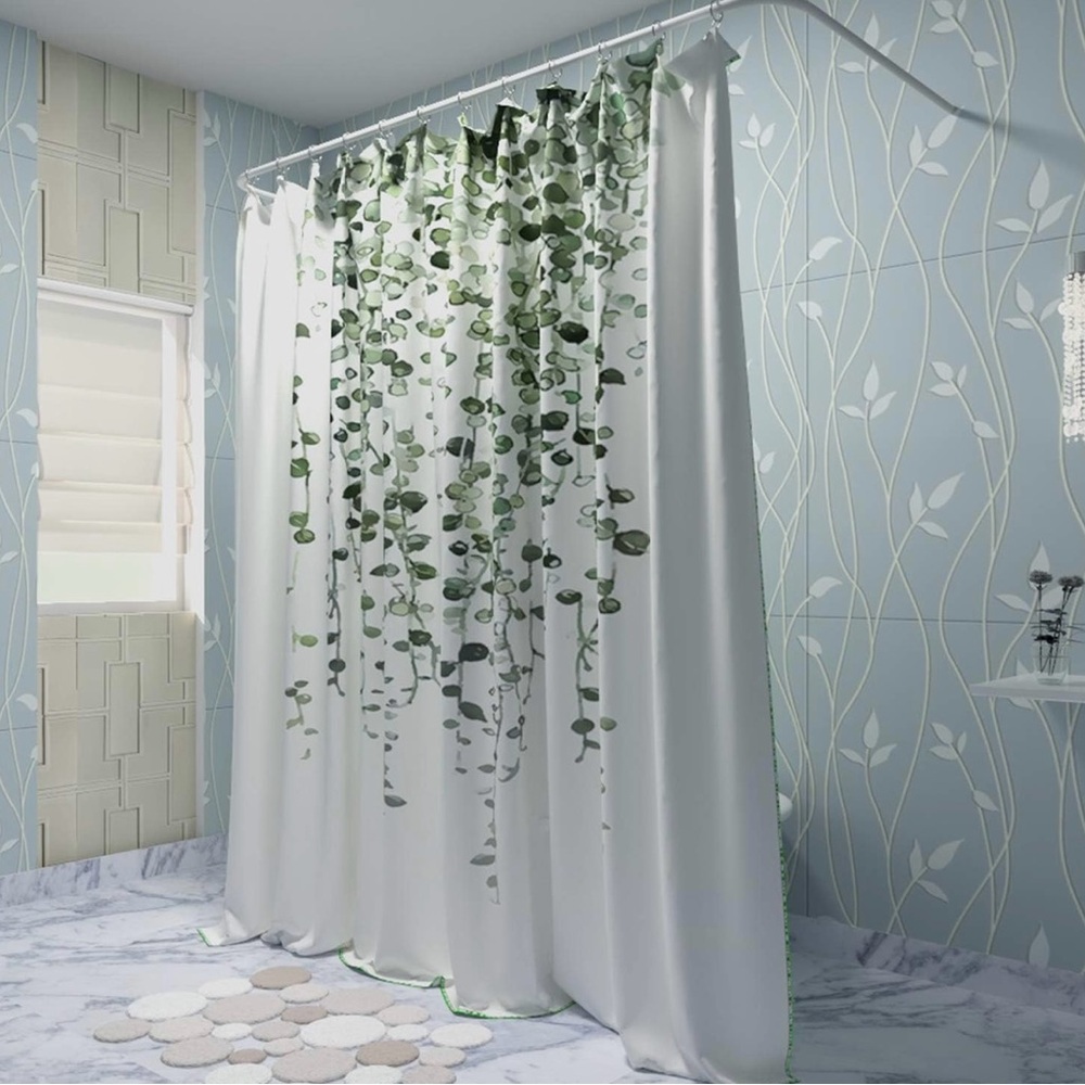Elegant Eucalyptus Leaf Shower Curtain